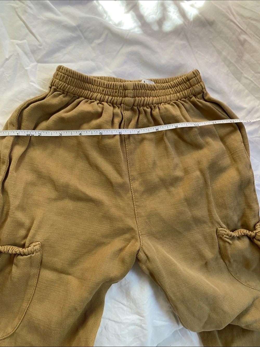 Kid Zara Olive-Tan Wide Leg Cargo Pants